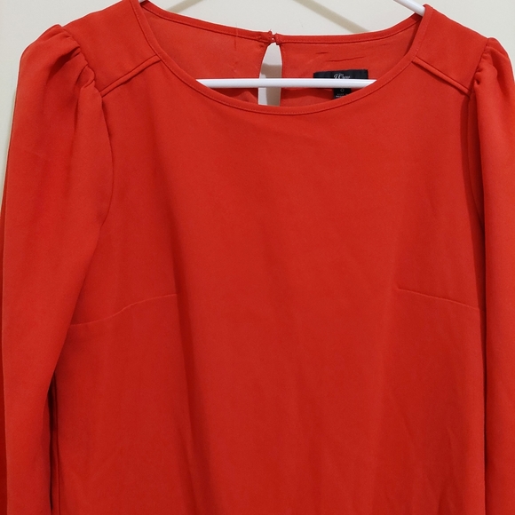 J. Crew Long Sleeve Shift Dress Holiday Red - Picture 3 of 11